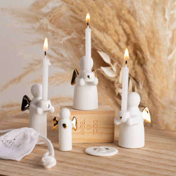 Mini Ange en Porcelaine Angel To Go noellumineux