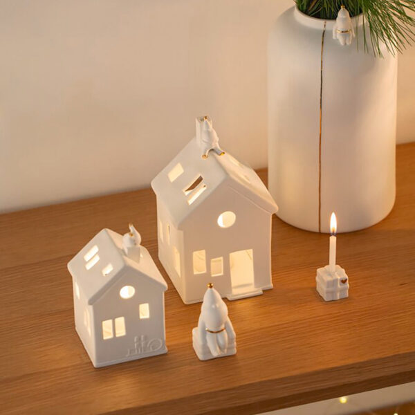 Photophore Maison Santa noellumineux