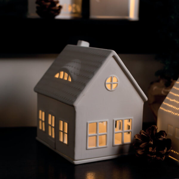 Photophore Maison tuiles arrondies noellumineux