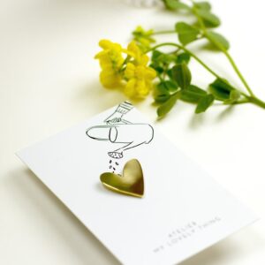 pin's coeur doré