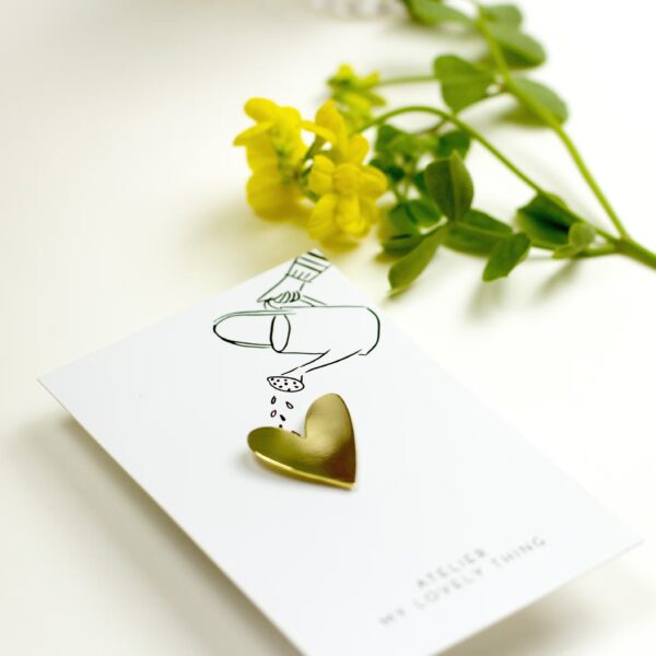 pin's coeur doré