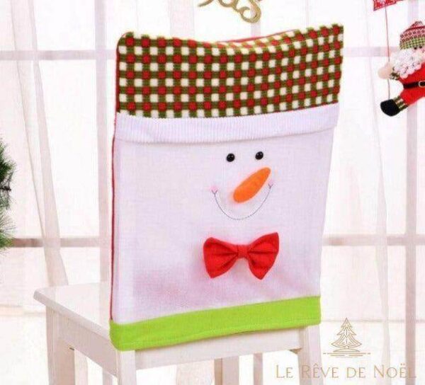 Housse De Chaise Noël Bonhomme de neige