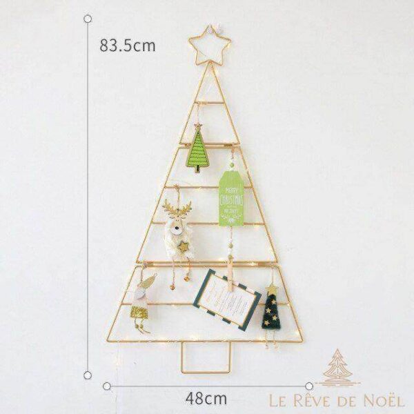 Sapin mural de Noël or
