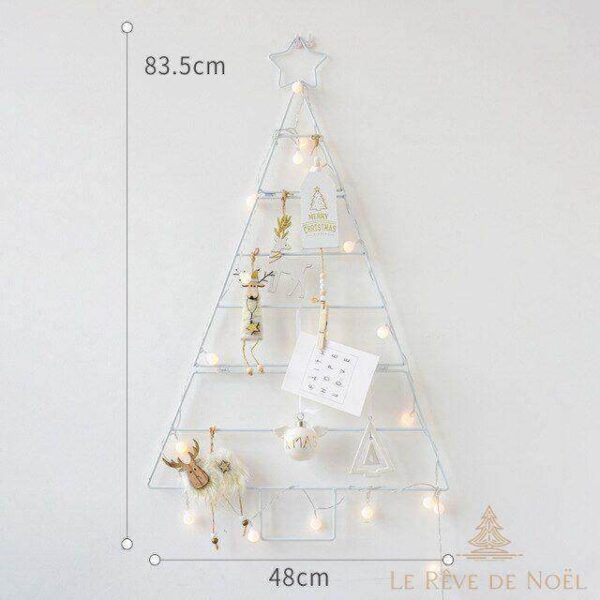 Sapin mural de noellumineux blanc