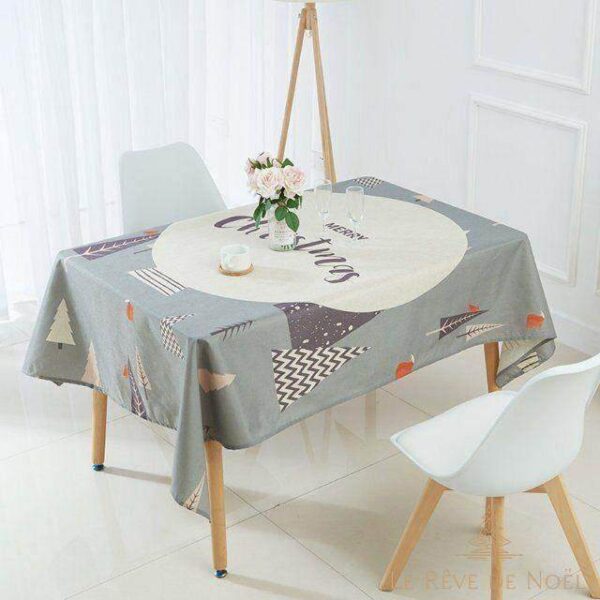 nappe de Noël grise