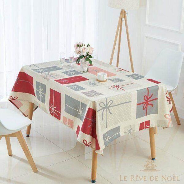 nappe de Noël en tissu rectangulaire