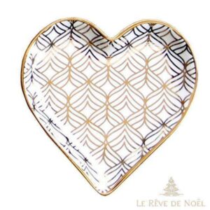 assiette de Noël coeur céramique