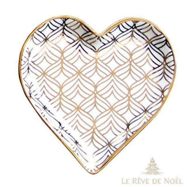 assiette de Noël coeur céramique
