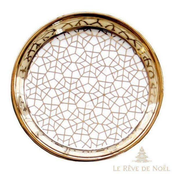 assiette de Noël étoiles élégante