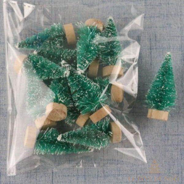 Sapin de Noël 'Blue Fir', Accessoire Village de Noël en plastique