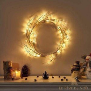 couronne Noël lumineuse led