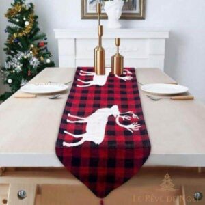 Chemin de table Noël motif bucheron
