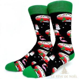 chaussettes moche de noël colorées
