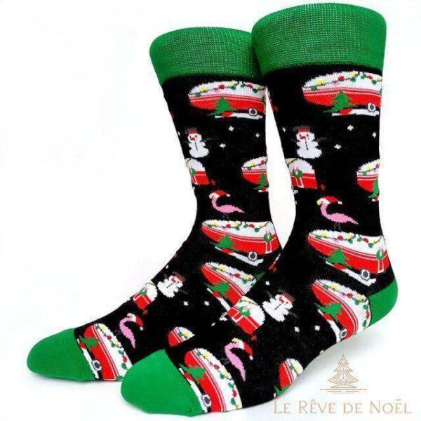 chaussettes moche de noël colorées