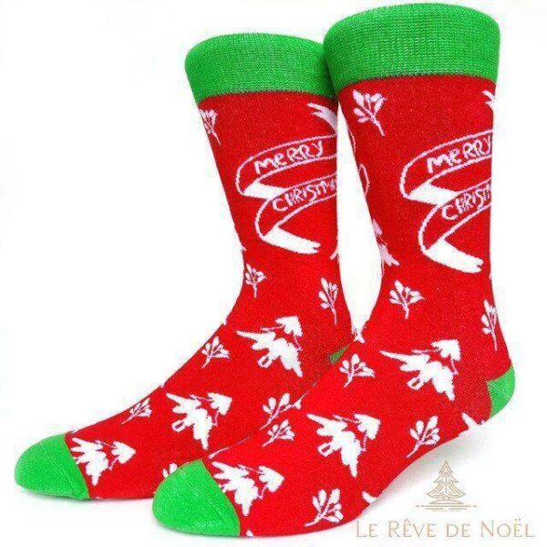 Chaussettes de Noël rouge