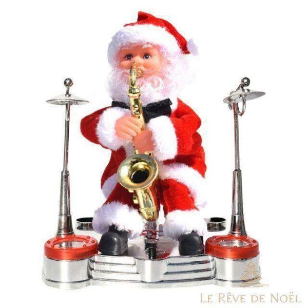 Automate Père Noël saxophone en action