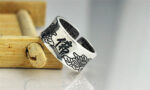 bague Sutra du Lotus en argent