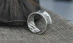 bague argentée Sutra bouddhiste