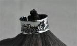 bague pureté lotus argent