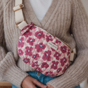 sac banane posy dahlia en coton