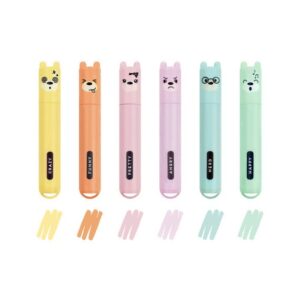 set de mini surligneurs pastel ourson