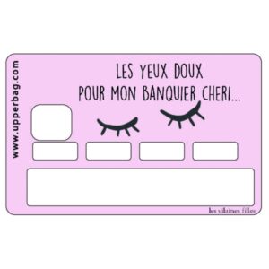 sticker carte bleue yeux doux
