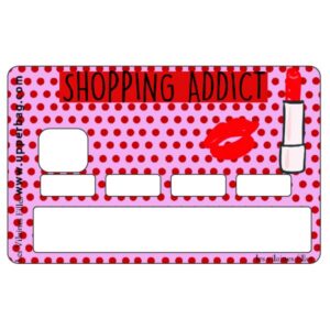 Sticker de Carte Bleue Shopping Addict