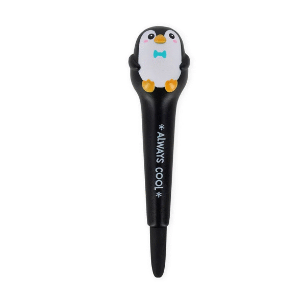 stylo antistress pingouin noellumineux