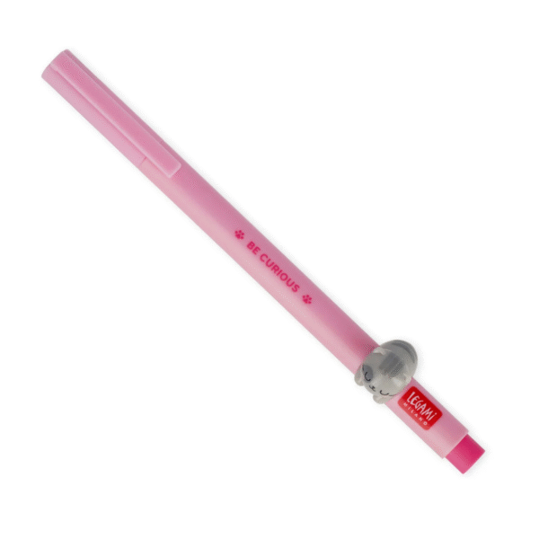 stylo encre gel chat rose
