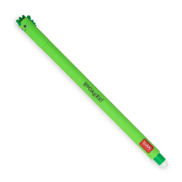 stylo effaçable dinosaure vert noellumineux
