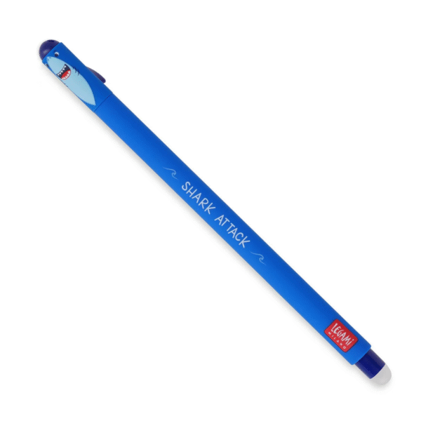 stylo encre effaçable bleu requin
