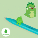 stylo dinosaure vert original