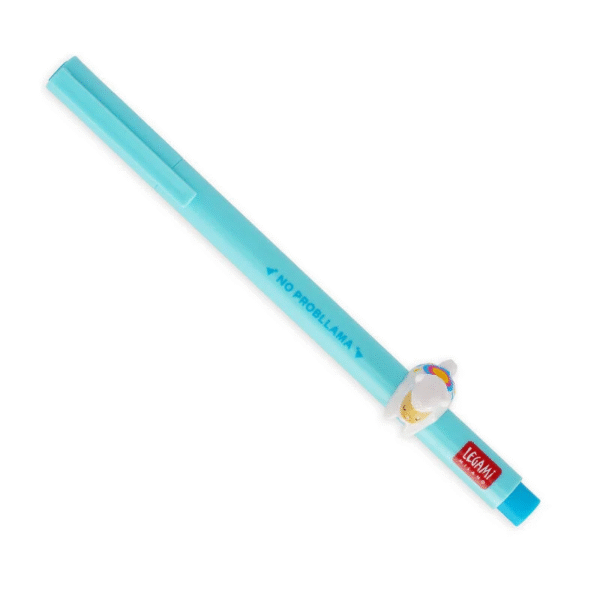stylo encre gel bleu lama