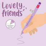 stylo a encre gel violet tendance