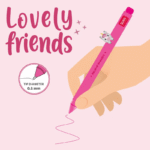 Stylo fantaisie rose noellumineux