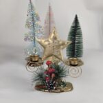 porte-bougies doré thème noellumineux
