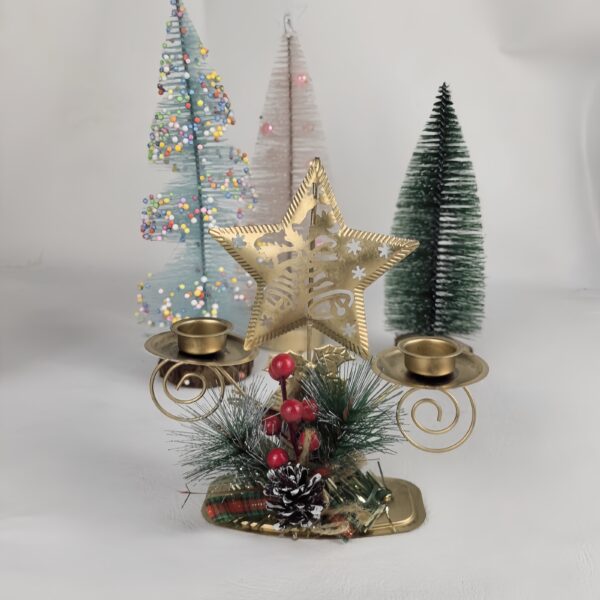 porte-bougies doré noellumineux