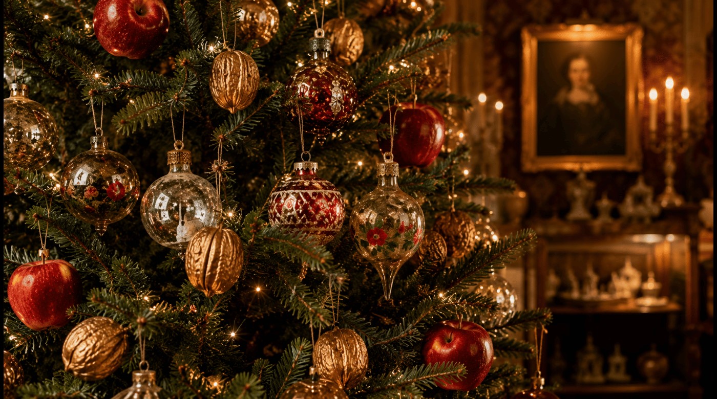 Évolution des pommes décoratives vers les premières boules de Noël en verre